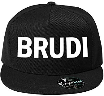 BRUDI Baumwolle Baseball Cap, Basecap - Unisex Kappen, Sport, Reisen, Style - Baseballkappe Kappe, Mütze (407-Cap5P-1Schwarz)