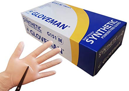 GLOVEMAN Soft Touch Boîte de 100 gants jetables synthétiques non poudrés Taille S