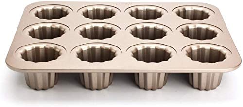 SZETOSY Goodchanceuk Moule à 12 cavités en acier au carbone anti-adhésif pour 12 muffins