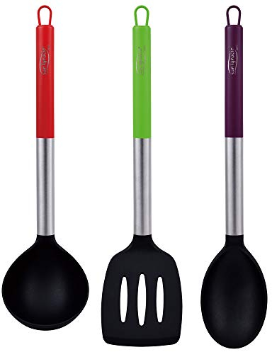 San Ignacio Set 3pc Utensilios de Cocina Nylon, Colección Jolie de la Marca, Multicolor