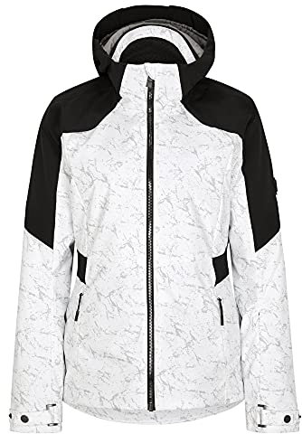 Ziener Damen Teuta Ski-Jacke / Snowboard-Jacke | warm, atmungsaktiv, wasserdicht, marble grey camo, 34