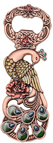 ARFUKA Retro Peacock Shaped Bottle Opener - Vintage Metal Beer & Soda Can Opener, Unique Decorative Kitchen Bar Tool for Home, Pub, Party - Rustic Bottle Cap Remover