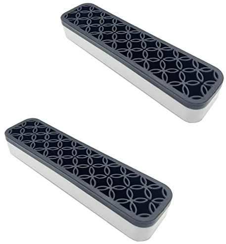 TANG SONG 2 PCS Rectangle Silicone Make up Brush Holder Cosmetic Storage Box Desktop Organizers (Black)