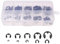 Circlips Interne, Anneau de Circlips Interne, E Clip Anneau, Ensemble de Circlip en Acier Inoxydable E-Clip, Snap Externe Interne de 120/10 Tailles avec Boîte de Rangement,pour Le Matériel de Fixation
