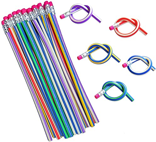 LISOPO 26pcs Biegebleistifte Mitgebsel Kindergeburtstag Lernspielzeug Give Aways Partybeutelfüller Partydekorationszubehör Spielzeug
