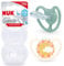 NUK Space Baby Schnuller | 6-18 Monate | Schnuller mit extra Belüftung für empfindliche Haut | BPA-freies Silikon | Zebra | 2 Stück