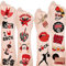 YYMYMGJ Lot de 20 feuilles (260 pièces) de tatouages temporaires Rock N Roll, cadeaux de fête, cadeaux d'anniversaire, décorations, accessoires, Born to Rock