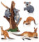 TOYMANY 7 Stück Australische Wild Tiere-Figuren Set Safari Spielfiguren Spielzeug Dschungeltier-Figuren Känguru Koala Tierfigur Plastiktiere Zoo Dschungel Wald, zum Spielen oder als Deko