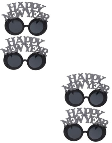 Abaodam 4 Stück Partybrille Frohes Neues Jahr 2020 Brillen 2020 Brille Silvester Glitzerbrille Partybevorzugung Neues Jahr Glas Partybevorzugung Für Das Neue Jahr Gläser Requisiten Kind