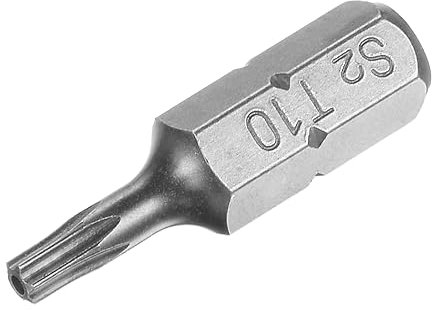 sourcing map Puntas Torx de 1/4 Pulgada con Vástago Hexagonal de 25 MM de Longitud destornillador Magnético para Tornillos T10 de Acero de Aleación S2