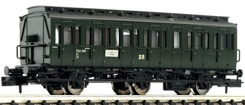 Fleischmann 6260009 Abteilwagen 2. Klasse, DR, Ep. III, Grün, Erfahrene Modellbahn-Enthusiasten, Geschichtsinteressierte, Unisex, Modellbahnwagen, Wagen, Abteilwagen