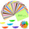 MumdoYAL 200 Blatt buntes Papier A4，buntes Papier，Origami Papier，buntpapier，Origami Papier für Diy Origami und Bastelprojekte(70 g/m²) (200 Blatt)（20 Farben）