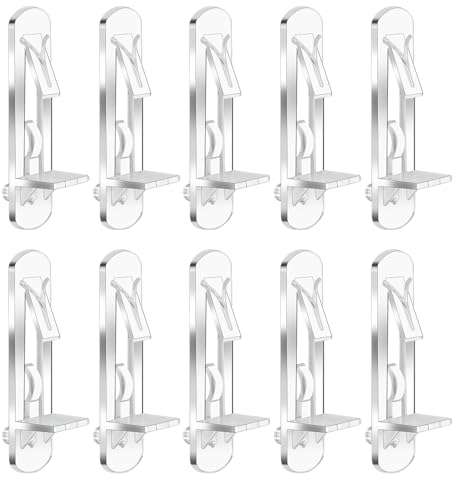 20PCS Plastic Shelf Supports, Shelf Support Pegs Kitchen Cabinet Shelf Clips, Cabinet Shelf Pegs Plastic Locking Shelf Pegs for Supporting Closets Cabinets Bookcases Shelves Kitchens (2.24×0.67inch)