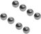 Floordirekt Magnete stark 8 Stück Neodym Magnet extra stark für Magnettafel, Whiteboard, Glasboard, Mini Kühlschrankmagnete starker Halt Ø 10mm Kugel, Silber