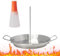 Pincho vertical pour four, support vertical pour brochettes en acier inoxydable, brochette pour barbecue Al Pastor | Support vertical pour kebab pour four, brochettes brésiliennes avec 3 dents