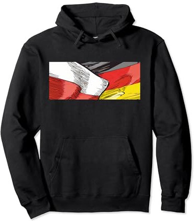 Flagge von Polen und Deutschland als Wappen Deutsch Polen Pullover Hoodie