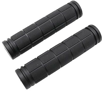 2 x Lenkergriffe, Fahrrad Handgriffe für MTB, Rennrad, Trekking Bike - Gummigriffe 22mm (Schwarz)