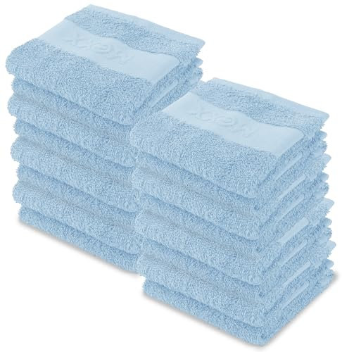 Bestlivings Mexx Gästetuch (16er Pack/Hellblau) 50x30cm, 100% Baumwolle - ÖKO-Tex, Handtuch Premium Qualität 450gr/m², super saugfähig, schnell trocknend