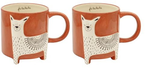 Winkee - Cute Animal tasses à café I Les jolies tasses à café et à thé en grande taille I Tasse XXL d'environ 450 ml I Cute Coffee Mug I Lot de 2 Lama