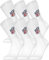 NFL Unisex Shield 6pk Crew Sport Socks, Weiß, 39-42 EU