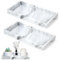 2 Pezzi Vassoio da Bagno, Vassoio Decorativo Rettangolare, Vassoio in Silicone con Motivo Marmo, Vassoio Portaoggetti, per Vasca da Bagno, Lavandino da Cucina, Cosmetici, Gioielli e Candele