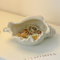 Jwthee Plateau à bijoux en coquillage de conque en céramique, porte-bijoux en coquillage, plat à bijoux, boucles d'oreilles, anneaux, porte-plat, bol à clés, décoration de style océan