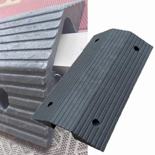 DAQXYH Rampa con Soglia in Gomma Rampa A Ponte di Transizione per Porte, Rampa di Transizione Portatile Rampa di Accesso Carico Elevato, Scanalatura Larga 12cm Alta 6/8cm(3 Rise/40x40x8cm)