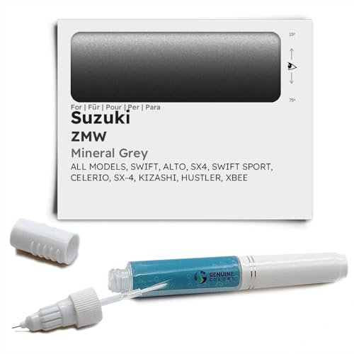 Genuine Colors Stylo de Retouche MINERAL GREY ZMW pour Suzuki Gris SWIFT ALTO SX4 SPORT CELERIO SX-4 KIZASHI HUSTLER XBEE