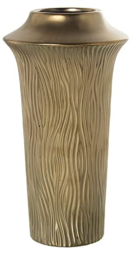 JARRÓN CERÁMICA DORADO °16X30CM