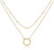 Kenivira Gold Kette für Damen,Layering 18k Gold Anhänger Halskette,Zierliche Stapelbare Halsketten Set,Verstellbare Gold Halskette Set,Schmuck Geschenke für Damen