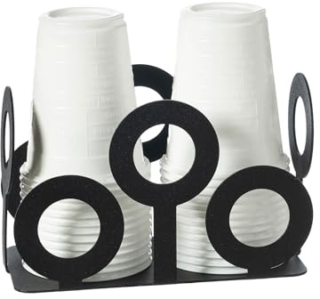 Arti & Mestieri Bollicine - Porta bicchieri di Design 100% Made in Italy - in Ferro, 16x8,5x10h cm (Nero)