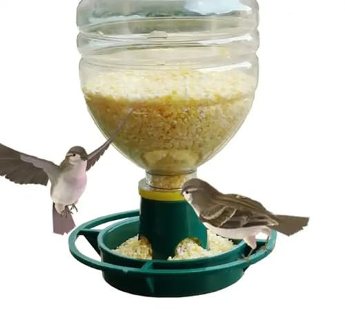 Bottle Top Bird Feeder,Soda Bottle Bird Feeder,turn Soda Bottles into Eco Bird Feeders for Wild Birds,the Ideal Small Bird Seed Feeder,Promotes Plastic Bottle Recycling and Re-use Pack (Dark Green)