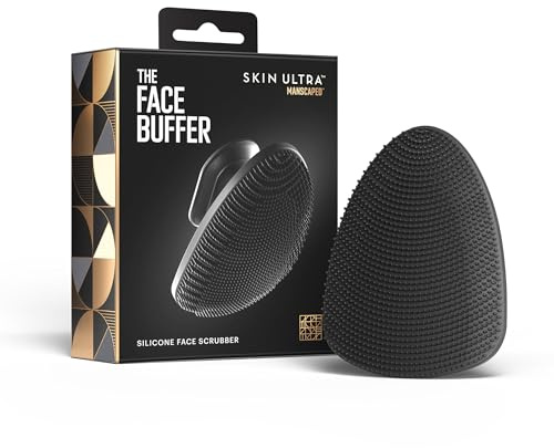 MANSCAPED® The Face Buffer - Men's Silicone Face Scrubber for Nourishing, Deep Cleaning & Exfoliating Your Skin, No-Slip Suction Cup Handle, Gentle Face Massage, 1-Pack