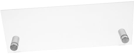 OFFIGAM Placa Nombre Escritorio de Acrílico Transparente para Oficina Placa de Nombre Escritorio Decoración de Mesa para Eventos y Negocios Material Resistente y Espacio para Información
