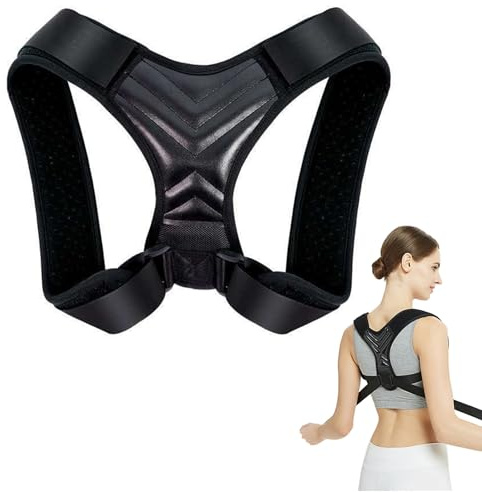 Rückenstützgürtel,Schultergurt Haltungskorrektur,Rücken Geradehalter für Damen & Herren,Verstellbarer Haltungskorrektur Rücken,Haltungstrainer gegen Hohlkreuz,Posture Corrector für Büro & Sport
