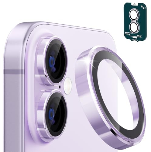 imluckies für iPhone 17 Kameraschutz, AR+AF Gehärtetes Glas & 9H Anti-Kratzer Metall Aluminiumlegierung Abdeckung, HD Klar Kamera Linse Schutz 2025 - Lavendel Lila