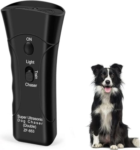 YurDoca Anti Barking Device, Dog Barking Control Devices, 3 Levels Ultrasonic Dog, Rechargeable & Waterproof Bark Stopper Pets Dog Deterrent Indoor & Outdoor Use- Stop Barking Dog Training Tools