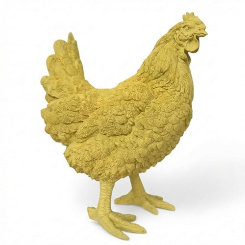 colourliving Deko Hühner DekoDiven einzigartige Huhn Deko für Haus & Garten (Banana Colada, stehend)