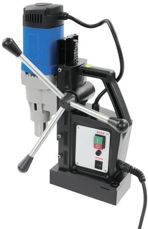 Magnetbohrmaschine 1680W, Kernbohrmaschine mit MT3 Spindel & 13800N Haftkraft, 395 U/min Industrie-Bohrmaschine für Stahlbau, Bohrtiefe 50mm, Bohrbereich 3-28mm, Blau/Schwarz