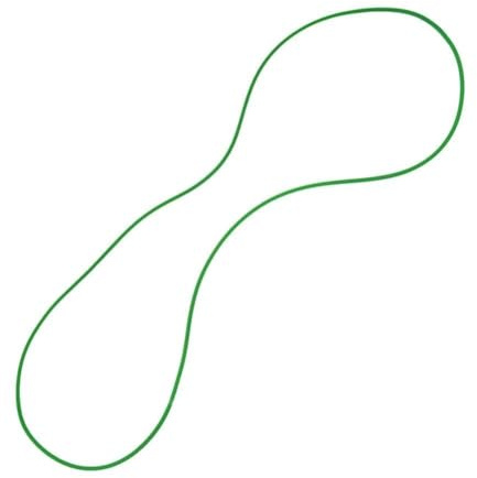 Lapiglo Cinghia di trasmissione per bicicletta a rullo, 5 mm x 185 cm perimetrale, cinturino di ricambio di colore verde