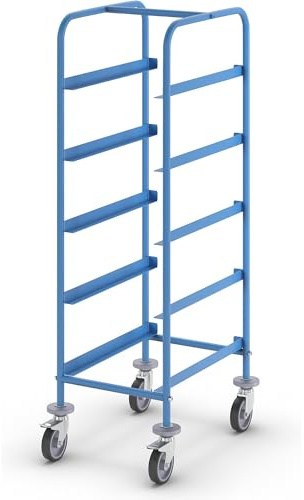 eurokraft | Kommissionierwagen | LxBxH 700 x 535 x 1573 mm | Tragfähigkeit 150 kg