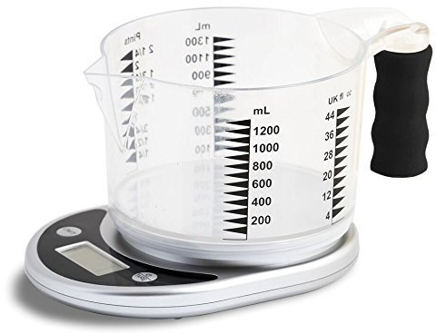 Thoughtfully Designed Talking Kitchen Scale with Easy to See Jug - 1 Piece - Plastic - MEASURING CUP