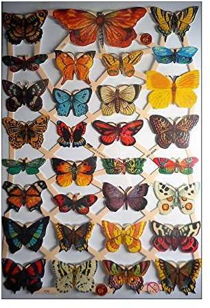 Glanzbilder Schmetterling EF 7336 Oblate Posiebilder Scrapbook Deko GWI 414
