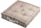 Alphadeco Sitzkissen Uni aus Baumwolle (170g/m2) - 45x45x10cm - Bodenkissen, Stuhlkissen, Sitzerhöhung (Leinen/Beige)