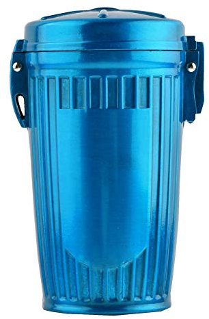 Quantum Abacus Mini Aschenbecher / Taschenaschenbecher / Reiseaschenbecher aus Metall - stylisches Design - Farbe: blau - Mod. HX909-02