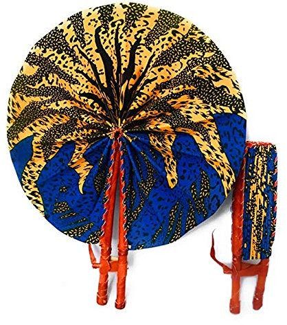 Motherland Fans: African Ankara Print Handheld Folding Hand Fan