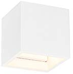 Qazqa - Moderne Wandleuchte weiß mit Lichteffekt - Kay Novo I Wohnzimmer I Schlafzimmer - Gips Quadratisch - LED geeignet G9