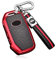 ontto Autoschlüssel Hülle Cover für ?Kia Sportage R Stinger GT Ceed Sorento Cerato Forte 2018 2019 TPU Leder Schlüsselhülle mit Schlüsselanhänger Schlüssel Schutz Etui Fernbedienung 3 Tasten-Rot