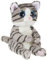 TY Mitzi Tabby Cat 17cm,Material: 100% Polyester geprüft nach EN-71. Farbe: Mehrfarbig