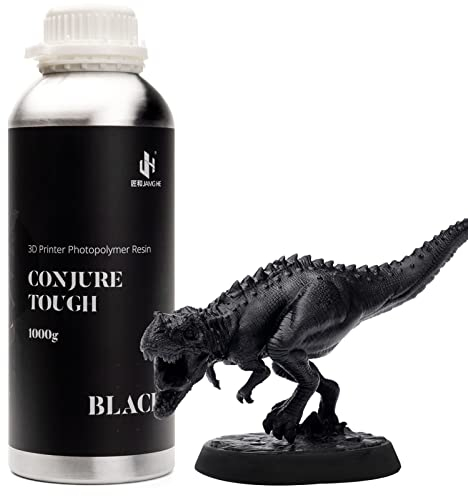 Chitu Systems Conjure Tough Resin 3D-Drucker-Harz Nicht spröde und langlebig, Near-Expiry Resin - Limited Stock,hohe Zähigkeit geringe Schrumpfung 405nm UV-härtende Harz 3D-Drucker (Schwarz, 1000g)
